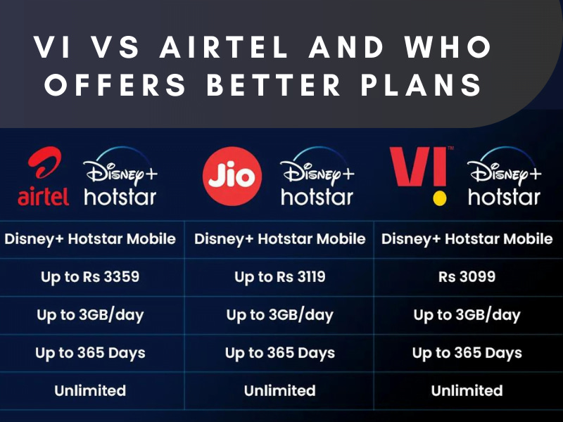 Vi Vs Airtel And Who Offers Better Plans